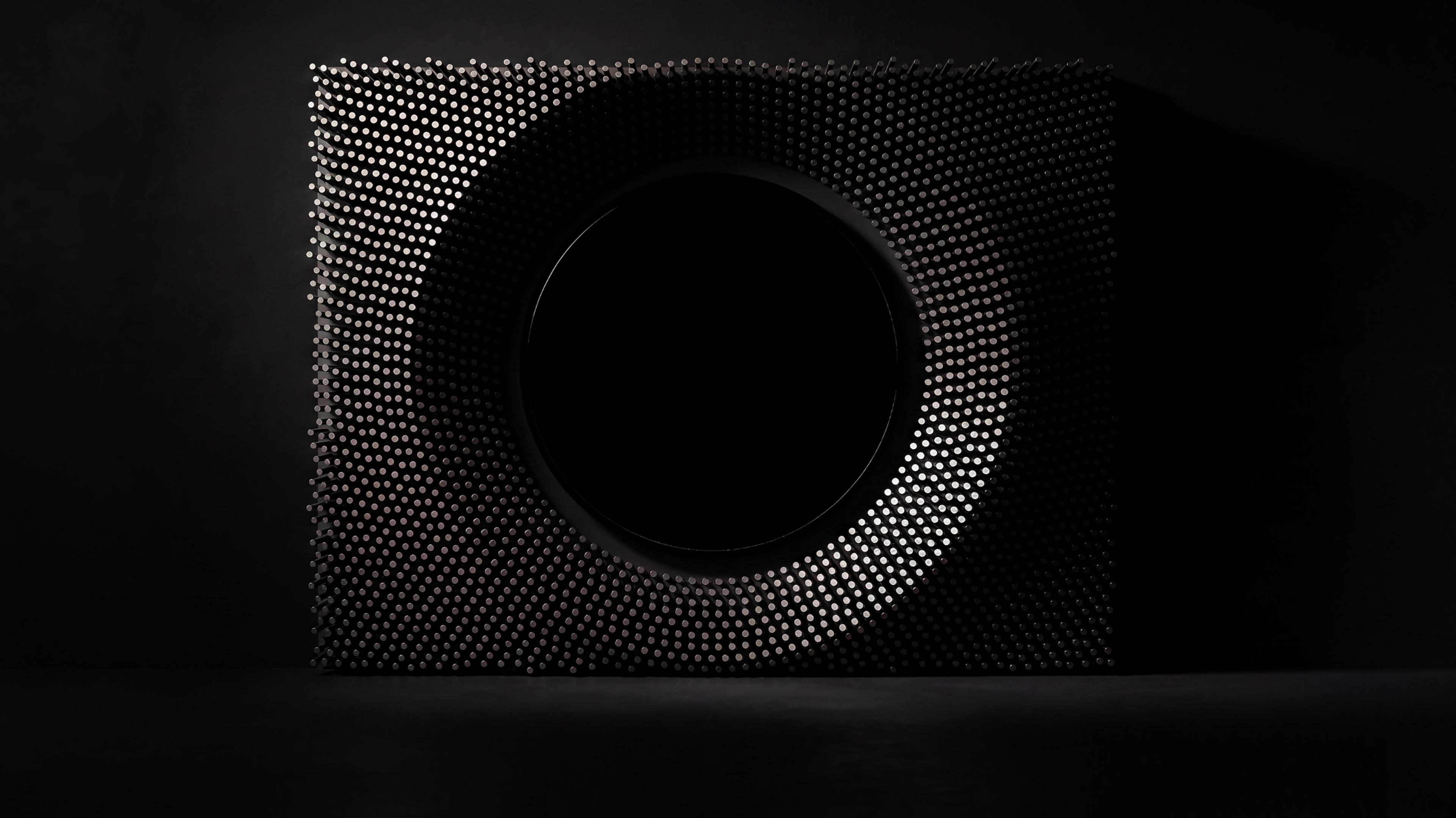 C1-1 sculptural aluminium mirror with 2,485 cylinders, Bozhinovski Limited